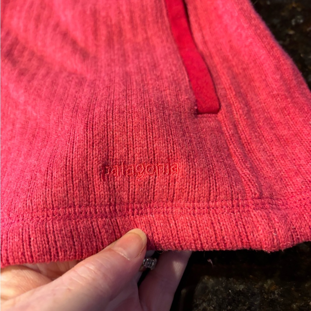 Patagonia Better Sweater Ribbed Marsupial 1/2 Zip Mock Neck ‘Jeweled Berry’ Sz S - Picture 3 of 13